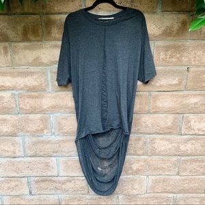 Distressed oversized tunic